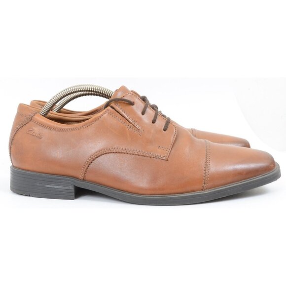 Clarks Collection Men\'s Tilden Leather Cap Toe Oxford Preppy Old Money Shoes main image 4